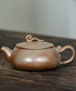 Ấm Tử Sa Đất Cũ Hoả Biến Dáng Tử Quy Sóng Biển 230ml ATS06