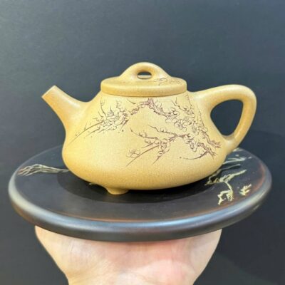 ấm tử sa đất cũ đoàn nê nguyên khoáng dáng thạch biều hoa đẹp 240ml ATS58