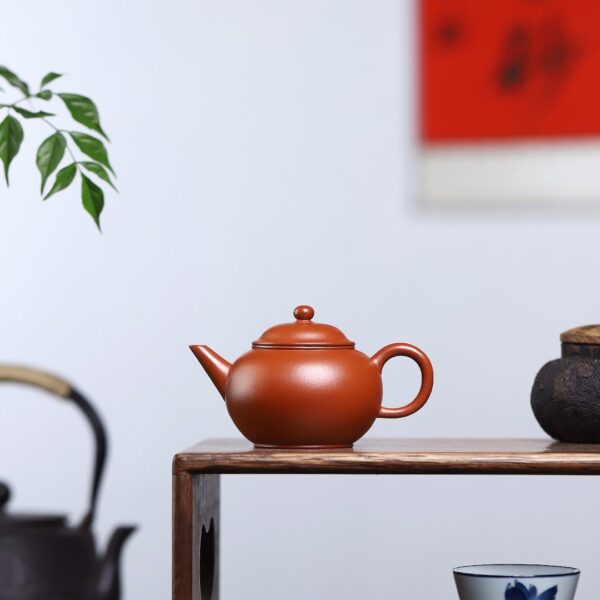 ấm trà tử sa Thủy Bình nguyên khoáng đất cũ chu nê đối ẩm thủ công nhỏ đẹp 150ml.