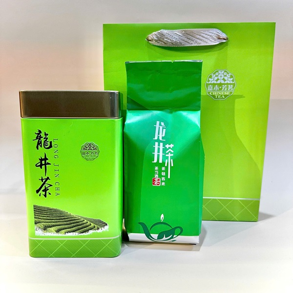 trà long tỉnh tây hồ hàng châu Mai Gia Thôn loại ngon cực phẩm hộp sắt 200g pha ngon.