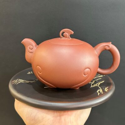 ấm tử sa cao cấp  đất cũ nguyên khoáng thủ công như ý 250ml pha trà ngon