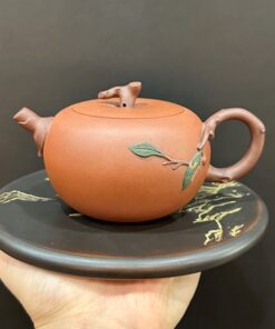 ấm trà tử sa quả táo thủ công đẹp nguyên khoáng nghi hưng 300ml pha trà ngon.