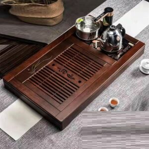 khay trà điện gỗ gụ đa năng kèm bếp đun nước KamJove K9 đẹp 80x47cm