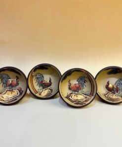 Chén tử sa cao cấp họa gà đất cũ đế tào thanh ly chủ đẹp 100ml CTS17