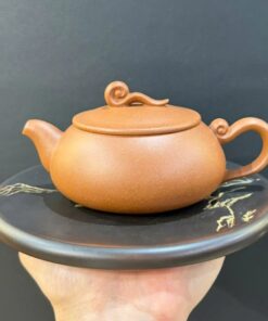 Ấm tử sa nguyên khoáng đất cũ thủ công nắp như ý đẹp 220ml ATS19