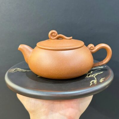 Ấm tử sa nguyên khoáng đất cũ thủ công nắp như ý đẹp 220ml ATS19