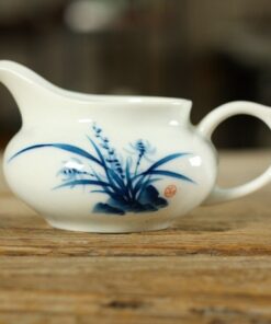 Chén tống sứ cảnh đức vẽ tay hoa lan thủ công đẹp làm chuyên rót trà cỡ nhỏ 160ml