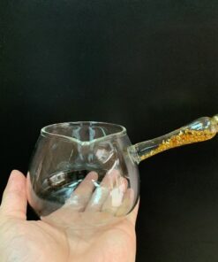 Chén tống thuỷ tinh cao cấp quai ngang đẹp chia trà dung tích 350ml.