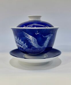 Ấm trà sứ cảnh đức vẽ tay hình phượng làm chén khải pha trà đẹp 160ml AS02