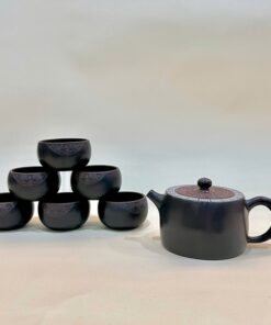 Bộ ấm chén đẹp tử sa nê hưng họa tiết trống đồng pha trà ngon AT22