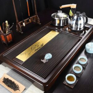 bàn trà điện gỗ gụ nguyên khối kamjove g9.