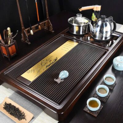 bàn trà điện gỗ gụ nguyên khối kamjove g9.