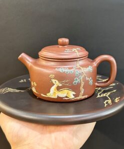 ấm tử sa đức trung nghi hưng đất cũ nguyên khoáng tùng hươu 190ml nhỏ đẹp