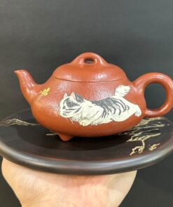 ấm tử sa đất cũ nghi hưng thủ công nhỏ hình mèo đẹp 210ml pha trà ngon