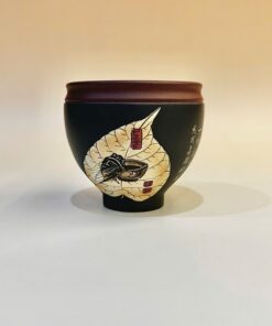 Chén tử sa nguyên khoáng đất cũ thủ công lá đề làm ly trà chủ 150ml CTS28