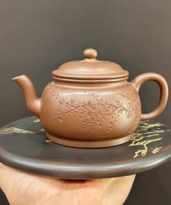 ấm trà tử sa nguyên khoáng đất cũ nghi hưng khắc hoa đẹp pha trà ngon 250ml.