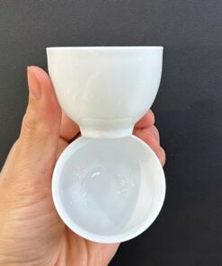 chén trà bạch định sứ cảnh đức thủ công nhỏ đẹp 40ml CS19