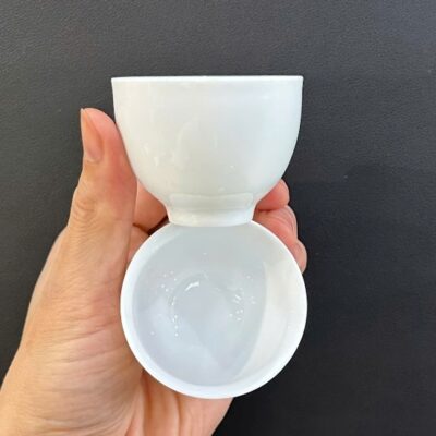chén trà bạch định sứ cảnh đức thủ công nhỏ đẹp 40ml CS19