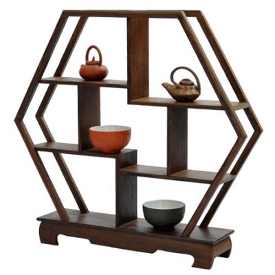 kệ gỗ mini để bàn trưng bày đồ chơi bàn trà bằng gỗ cánh gà đẹp kg02.