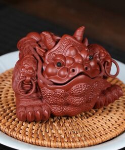 thiềm thừ tử sa thành tinh 2 sừng nguyên khoáng đại hồng bào thủ công đẹp