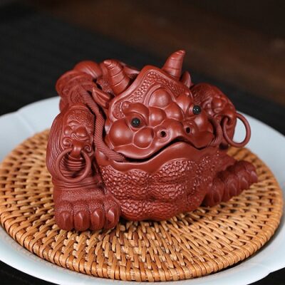 thiềm thừ tử sa thành tinh 2 sừng nguyên khoáng đại hồng bào thủ công đẹp