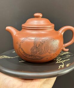 ấm trà tử sa chuyết chỉ cao cấp đất cũ nguyên khoáng khắc thỏ 320ml ATS35.