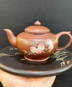 ấm trà tử sa tiêu anh nghi hưng đất cũ đào tiên đẹp 200ml thủ công pha trà ngon