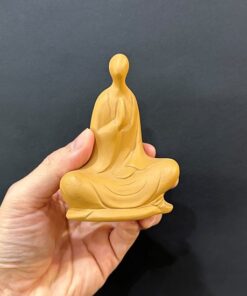 tượng gốm tử sa cỡ nhỏ mini vô diện bày bàn trà đẹp cao 9,5cm TS51
