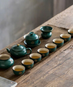 bộ tách trà đẹp gốm giả cổ cao cấp dáng ấm hoa dĩnh pha trà thuận tay at10