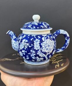 ấm trà sứ đẹp gốm cảnh đức cao cấp vẽ tay hoa thủ công 300ml pha trà quần ẩm