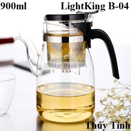 ấm trà thủy tinh chính hãng lightking b04 900ml cao cấp bền đẹp giá rẻ