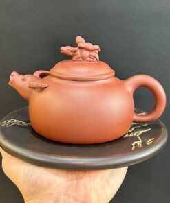 ấm trà tử sa nghi hưng đất cũ thủ công hình trâu 280ml đẹp pha trà quần ẩm ngon