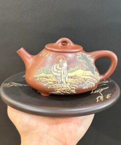 ấm trà tử sa nguyên khoáng đất cũ hình dê trong bộ 12 con giáp ATS166