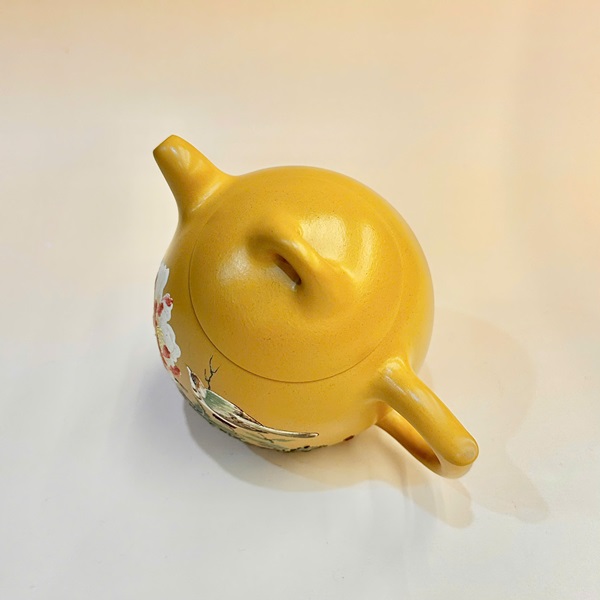 Ấm tử sa Nghi Hưng đoàn nê tần quyền khắc chim hoa 210ml ATS217 - Ảnh 3