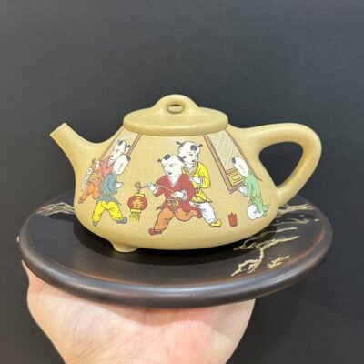 ấm tử sa thạch biều đất cũ nguyên khoáng đoàn nê thủ công đẹp 270ml pha trà ngon
