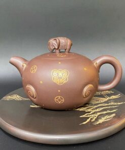 bình trà tử sa cao cấp nghi hưng đại tượng như ý 350ml quần ẩm đẹp.