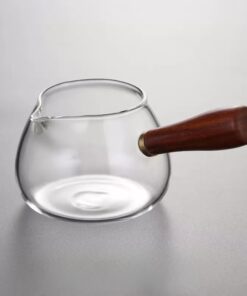 Chén tống thủy tinh quai gỗ ngang 300ml CT06