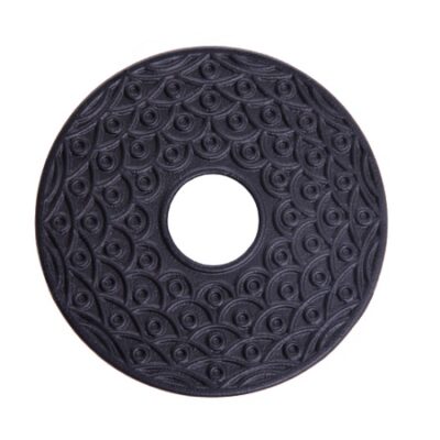 đế ấm tetsubin bằng gang dáng tròn dẹt nhiều họa tiết đẹp dc36 13cm