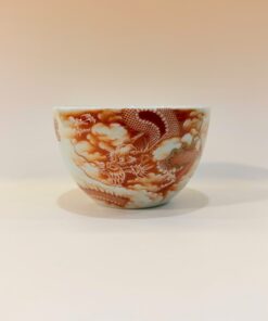 Chén sứ Cảnh Đức men phấn thái "Long Vân Bảo Châu"  CS93