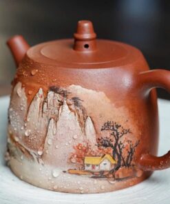 ấm tử sa cao cấp đất cũ nguyên khoáng bình an hỷ lạc 200ml nghệ nhân Hà Quang Hồng.