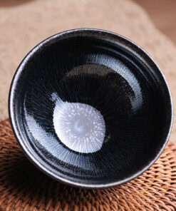 Chén Thiên Mục Hắc Vân Kim Tuyến- Trương Yến 9x5,5cm 130ml CTM78