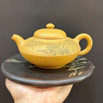 ấm tử sa hư biến đất cũ nguyên khoáng khắc sơn thủy đẹp pha trà ngon cỡ vừa