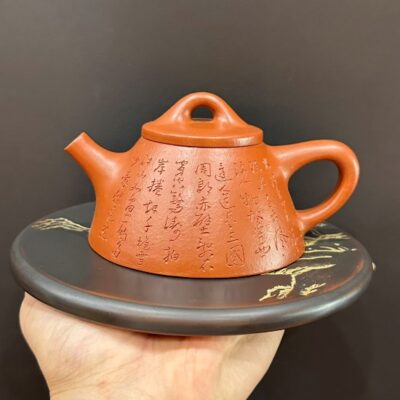 ấm tử sa nghi hưng dáng thạch biều đất cũ thủ công đẹp pha trà ngon.