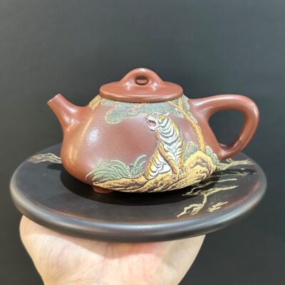 ấm trà tử sa nghi hưng đất cũ thủ công dáng thạch biề hổ 230ml Trương Hiểu Lĩnh