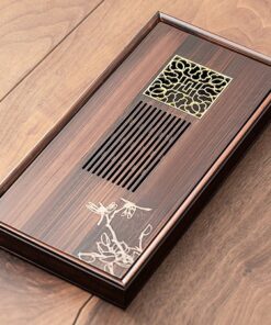 khay đựng ấm chén trà bằng tre dạng hộp cỡ nhỏ đẹp 36x18cm bền chứa được nước