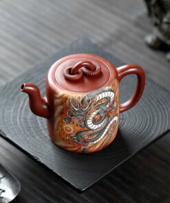 ấm trà tử sa hình rồng Tường Long Hiến Thụy Trương Hiểu Lĩnh 330ml ATS294.