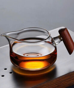 Chén tống thủy tinh quai gỗ 300ml CT34.