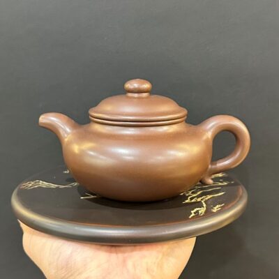 Ấm pha trà tử sa nguyên khoáng đất cũ dáng biển phúc 250ml thủ công đep pha trà ngon.