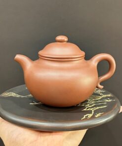 Ấm tử sa cao cấp đất cũ nguyên khoáng dáng chuyết cầu thủ công trơn đẹp 250ml.