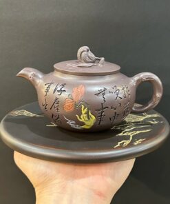 Ấm tử sa đất cũ nguyên khoáng thủ công dáng phật thủ cao cấp 230ml ATS290